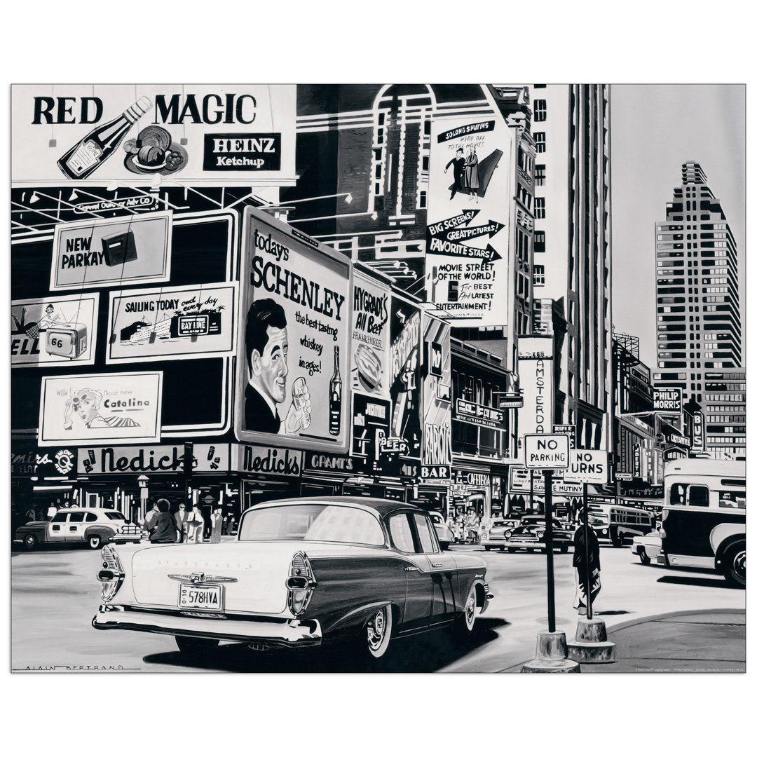 Advertising in The City' by Bertrand Vintage Advertisement on Wood