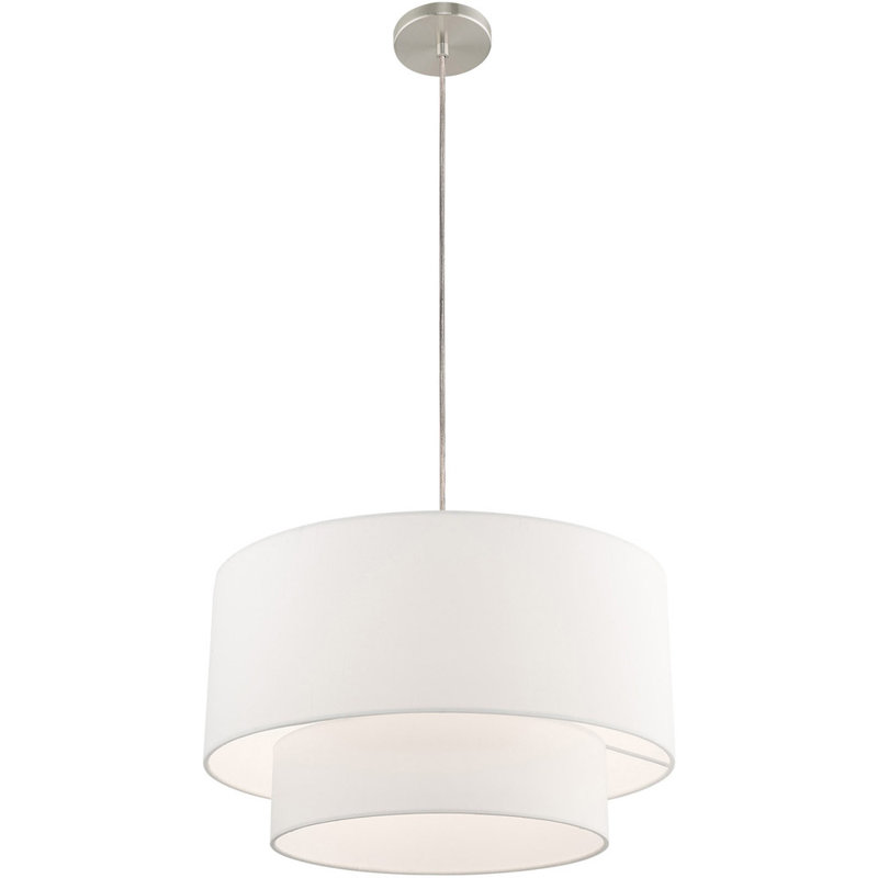 Lustre classique à 1 lumière avec abat-jour