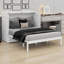 Lit escamotable moderne avec rangement mural et tiroir et ports USB-126671691