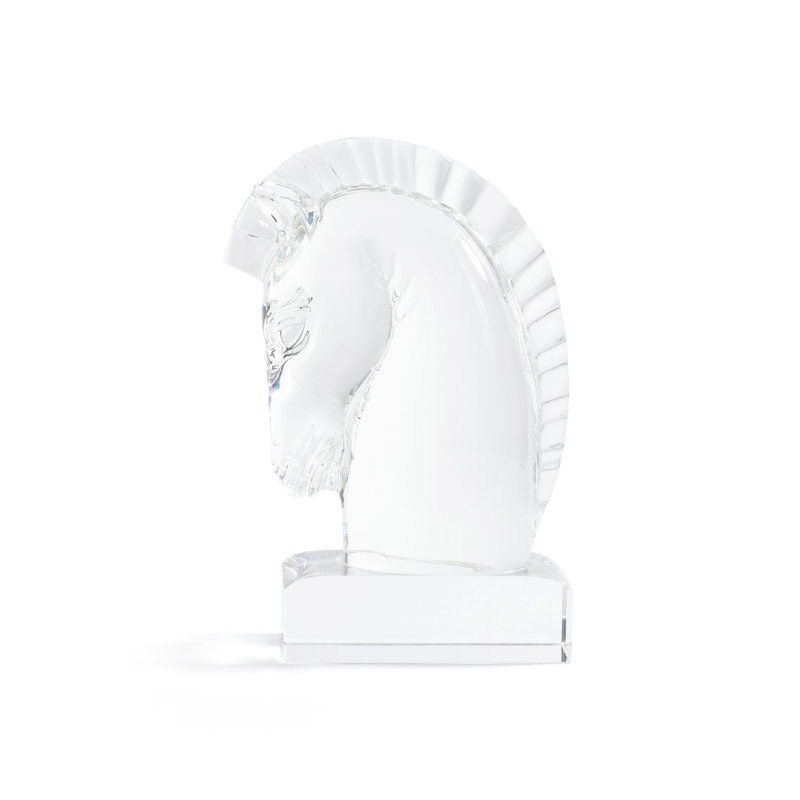 Sculpture tête de cheval en cristal Heritage