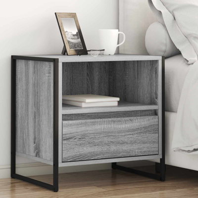 50cm W Manufactured Wood Bedside Table