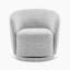 Temecka Retro Upholstered Cocoon Tub Swivel Accent Armchair - Simple and Sleek Style-20242983