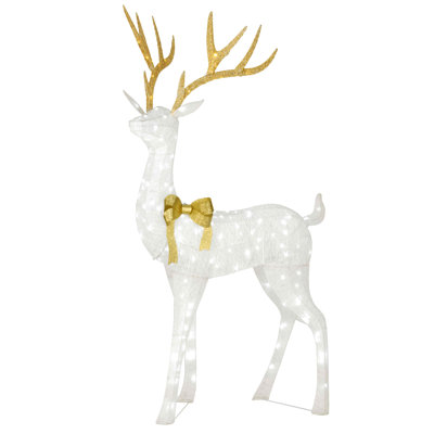The Holiday Aisle® Pre-Lit Crystal Standing Buck Lighted Display ...