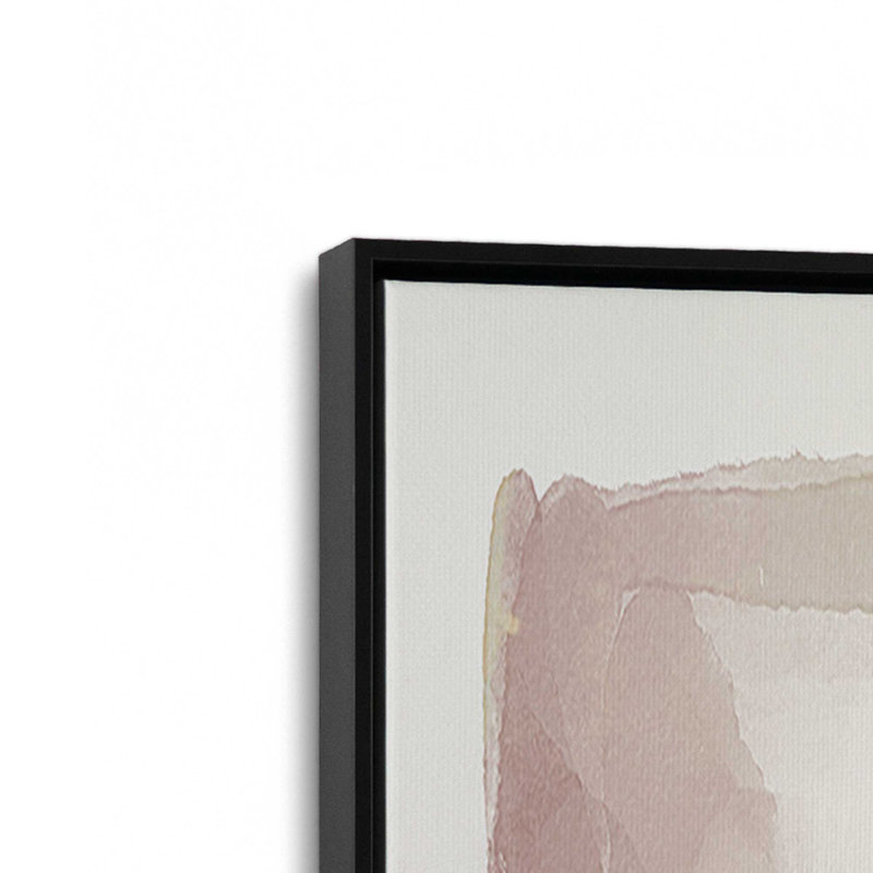 «Soft Abstract» par Anne Tavoletti, reproduction d'art sur toile, H 12 po x l 12 po, Cadre flottant, Noir