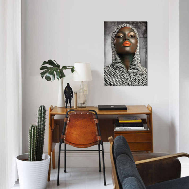 «The Warrior», impression sur toile, H 18 po x l 12 po x P 1,5 po, Toile tendue, Pas de tapis