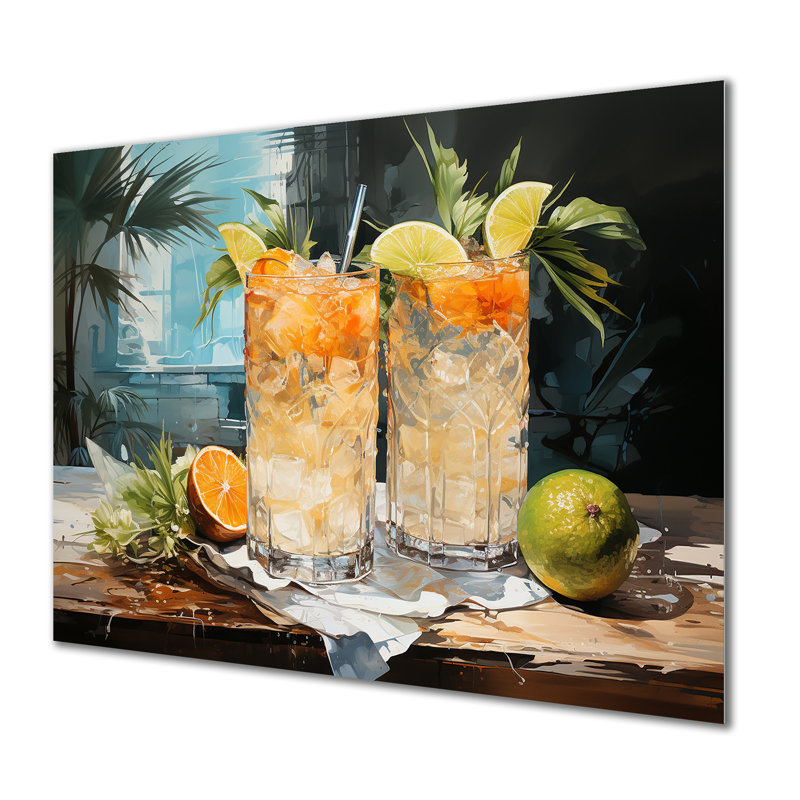 «Pina Paradise», art mural en métal, H 16 po x l 32 po x P 1 po
