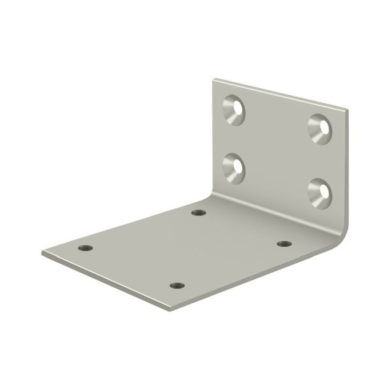 Solid Brass Jamb Bracket S.B, Brushed Nickel