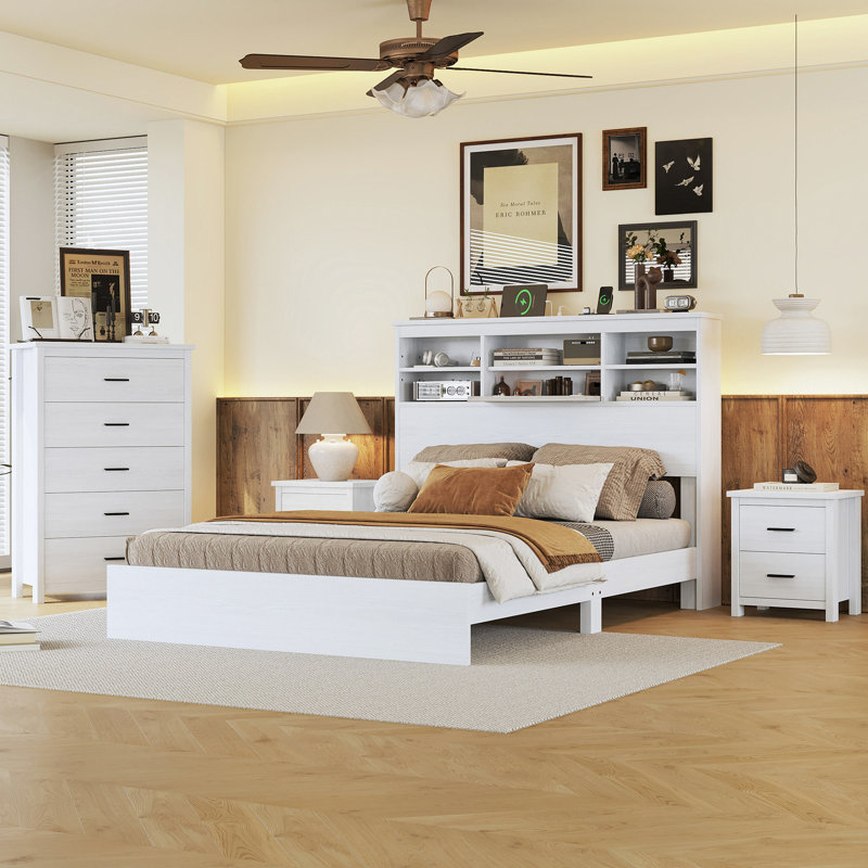 Ensemble de chambre à coucher 4 pièces Modern Modern