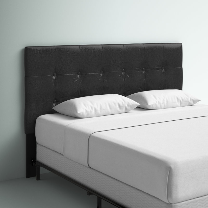 Tête de lit tapissier à panneau Widmer, Très grand, Noir