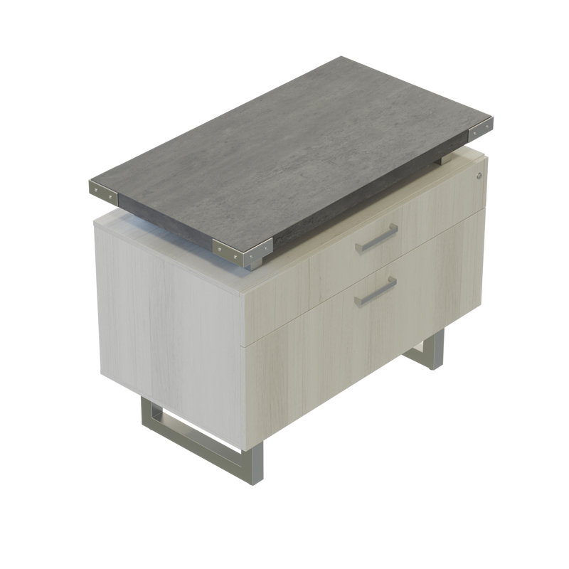 Mirella Lateral File, Stone Gray