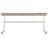 Axiom Stainless Steel Writing Desk with Built-In Electrical Outlet