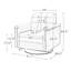 Ensemble de 2 fauteuils pivotants avec garniture cloutée Aqeeb-852128448