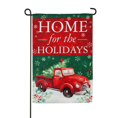 Double Sided 10 in. H x 6 in. W Polyester Christmas Garden flag