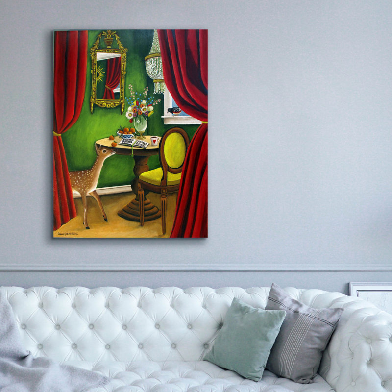 «Deer» par Catherine A Nolin, H 54 po x l 40 po x P 1,5 po