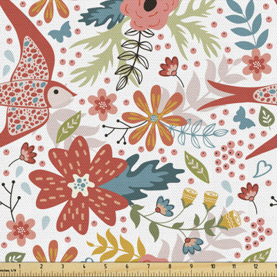 Chottu Spring Blossomings Laurel Leaf Bird Multi-Purpose Fabric