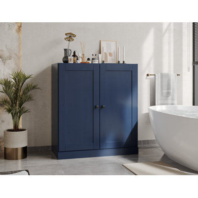Palace Imports 100% Solid Wood 32" Bathroom Storage Cabinet with Shaker Doors, 2-Drawers & Adjustable Shelves