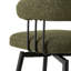 Tabouret de comptoir pivotant moderne en tissu vert chasseur avec pieds fuselés en métal noir-1829963346-1831281666