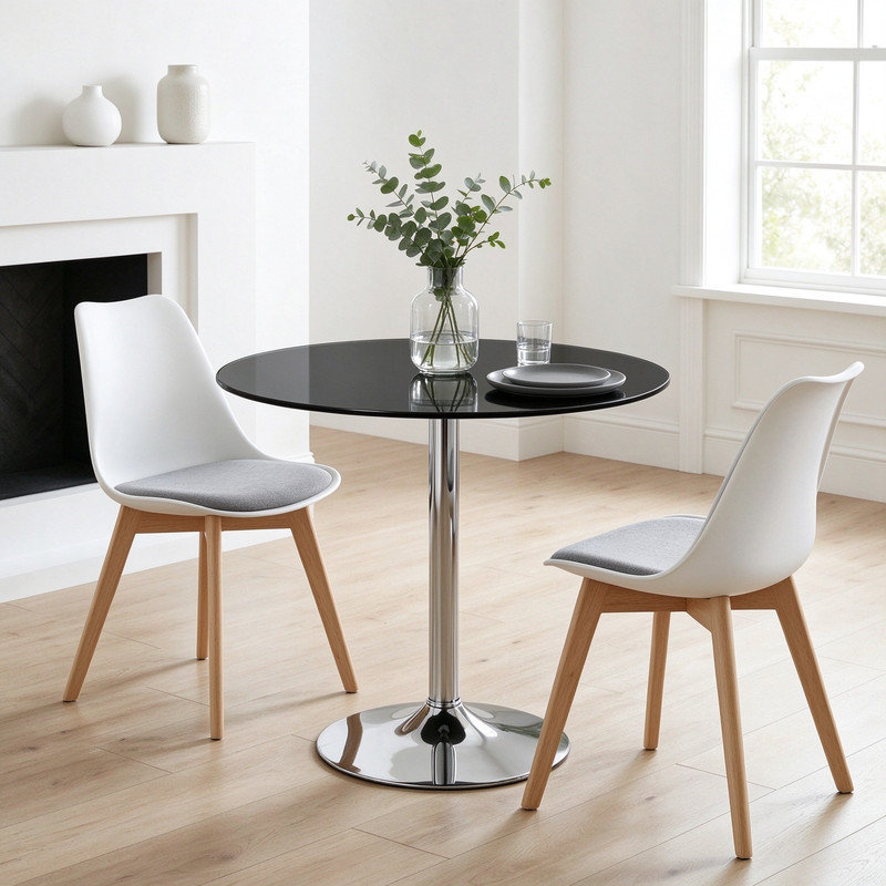Dining Table with Glass Base