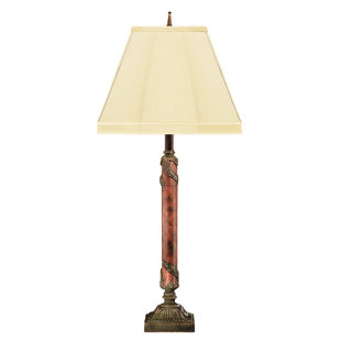 Burl Acanthus Metal Buffet Lamp