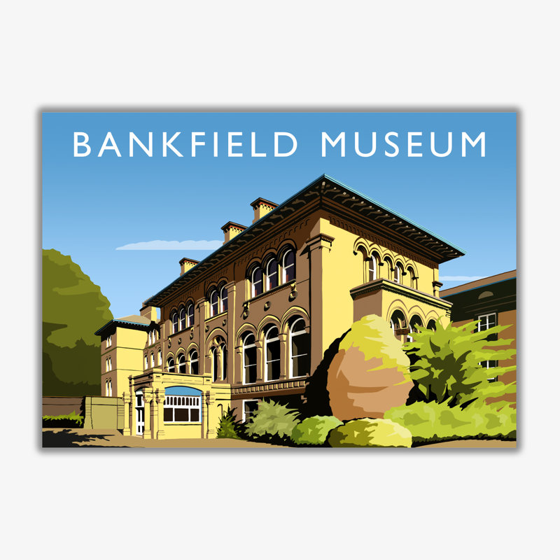 Bankfield Museum - Print, 40cm H x 50cm W x 3cm D, No Framed
