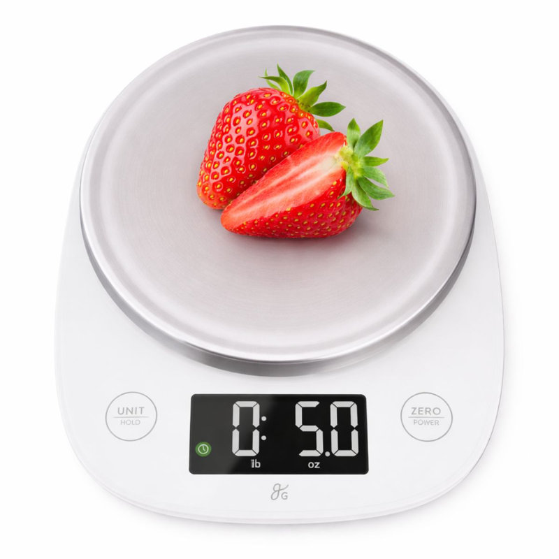 Greater Goods Digital Kitchen Scale With Lcd Display, Weighs In Grams And Ounces, Batteries Included, Weighs Up To 11 Pounds (no Bowl)