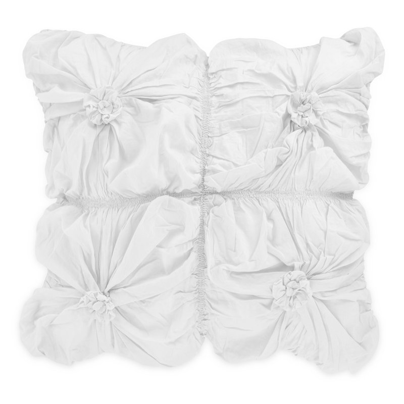 Savanna Comforter Set, White, Queen Comforter + 4 Shams