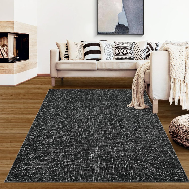 Washable Runner Rug Modern Abstract Mat Hallway Contemporary Solid Rug Non-Slip Foldable Aesthetic Accent Floor Carpet