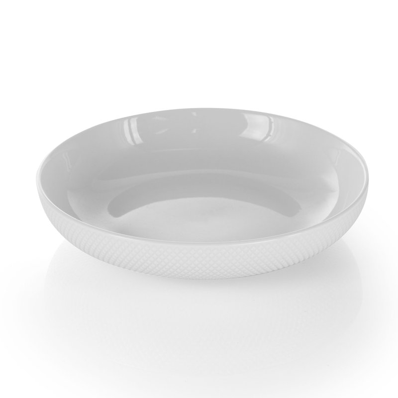 Elama 18-Piece White Porcelain Round Dinnerware Set