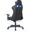 Symple Stuff Adjustable Faux Leather Swiveling PC & Racing Game Chair in Blue/Black