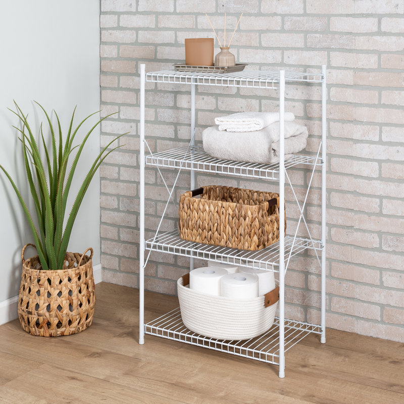 4-Tier Steel Shelving Unit (23" W X 41" X 13" D)