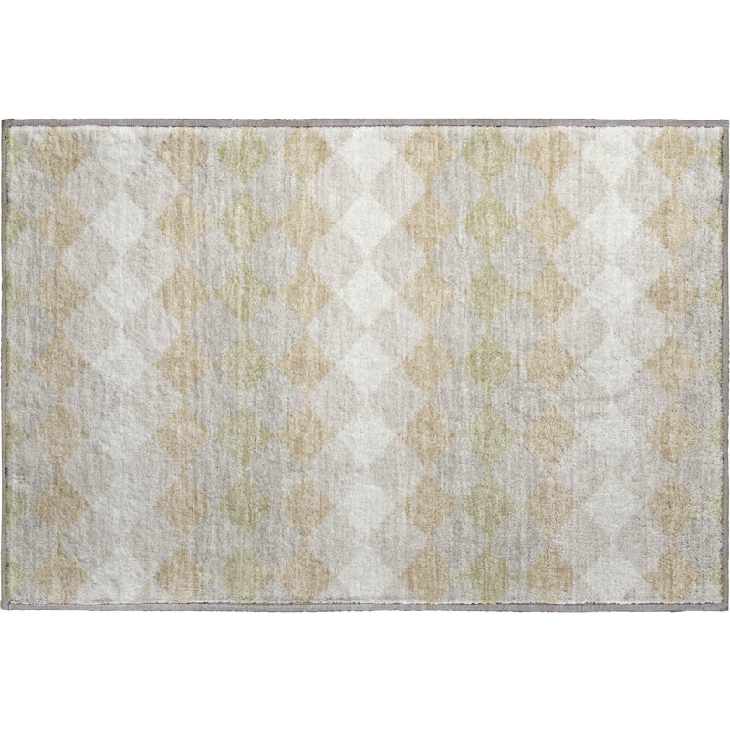 Premium Machine Washable Bunderberg AMF1007 Geometric Rug, Rectangle 1'8" x 2'6"