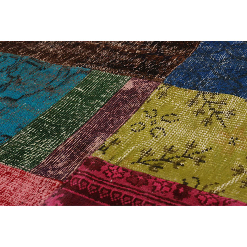 Color Transition Patchwork Multi Color Rug 4'8" x 6'7"
