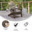 Ayleah Commercial Grade All-Weather Adirondack Chair with Swiveling Cupholder-1178522245