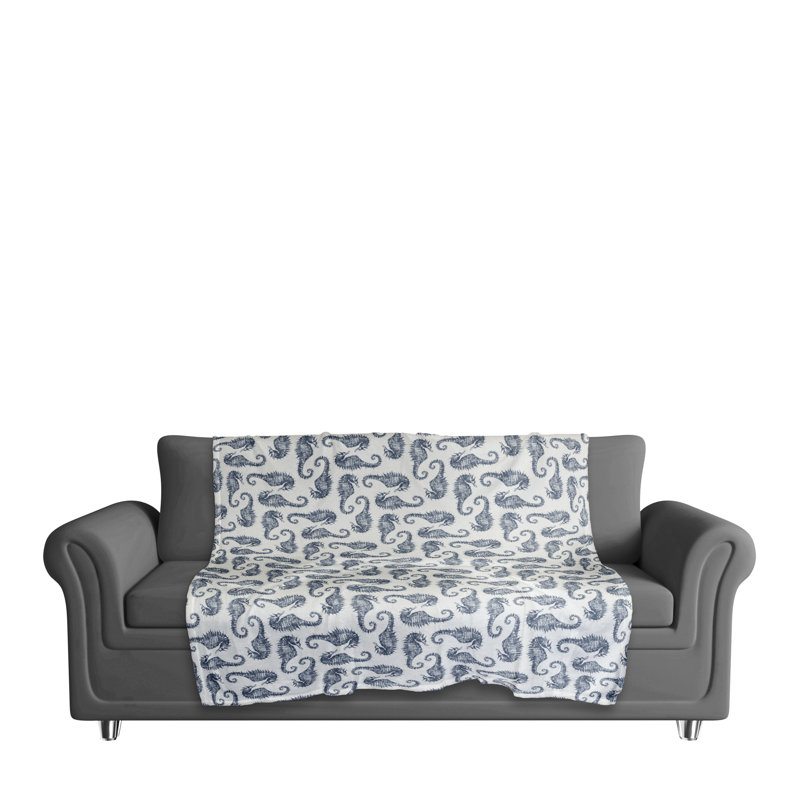 Hand Woven Throw Blanket, Navy