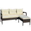 Ensemble de mobilier d'extérieur pour patio, ensemble de conversation 2 pièces, canapé modulaire avec coussins