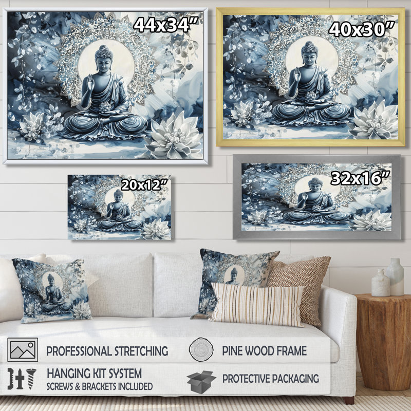 Mystic Harmony Of Buddhism I - Impression sur toile, H 12 po x l 20 po, Reproduction encadrée d'une seule photo sans pass