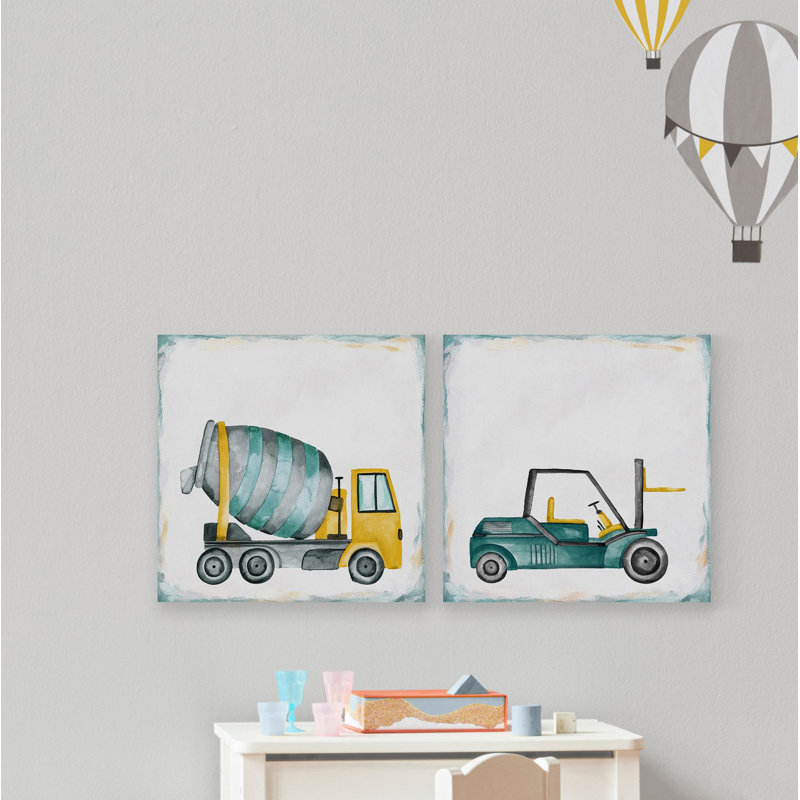 Ensemble de 2 reproductions d’art sur toile « mixer and lift »