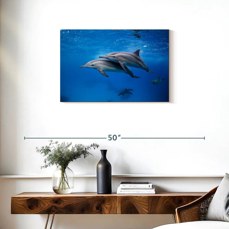 Brampt Swimming Dolphin Pair, 20" H x 30" W