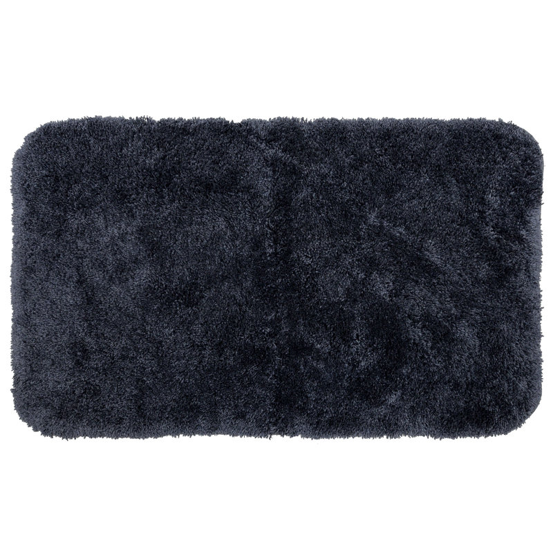 Pirates Well Washable Non-Slip Stain/Fade Resistant Solid Rectangle Bath Mat, 24" W x 40" L, Dark Blue