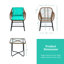 Artis Beachcrest Home? Ensemble de bistro 3 pièces pour l'extérieur avec conversation et coussins-1761124583