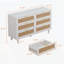 Commode 6 tiroirs multi-usages, armoire de rangement moderne avec pieds en bois-121685574-131508416-121685576