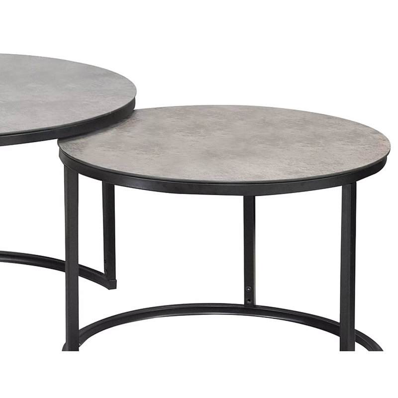 Arien Frame Coffee Table, Grey, 45cm H x 80cm W x 80cm  D