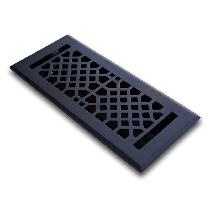 Registre de fixation en métal pour plancher / mur, L 15,5 po x l 3,75 po (taille du conduit: L 14 po