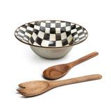 Courtly Check® Enamel Salad Serving Set