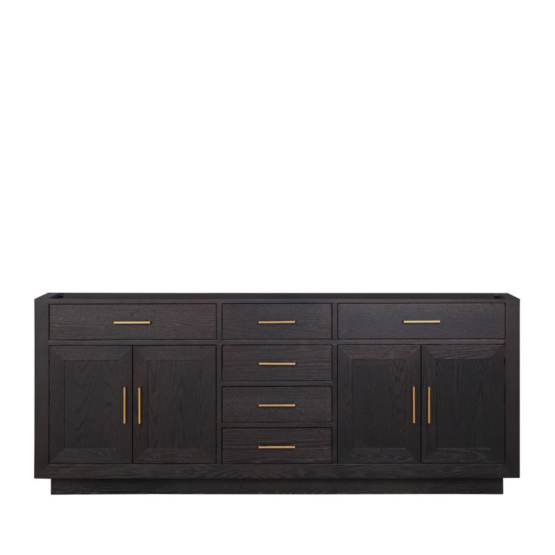 Abbey 80 in W x 22 in D Double Bath Vanity, Black Oak