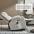 Up To 350 LBS Polyester Power Lift Recliner Chair, Heavy Duty Motion Mechanism With 8-Point Vibration Massage And Lumbar Heating, USB And Type-C Ports, Stainless Steel Cup Holders, Beige-137901336