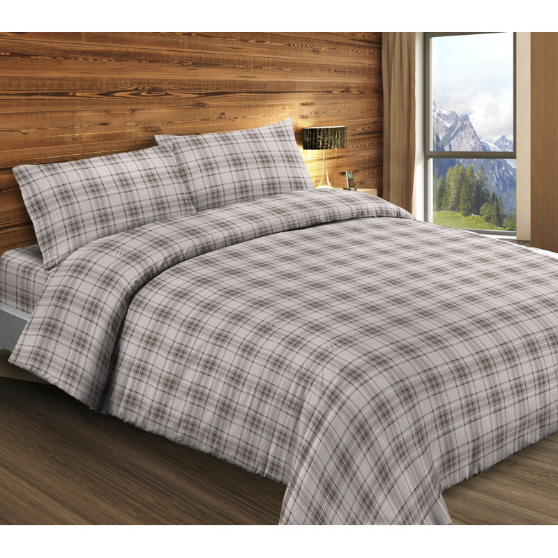 Kilt Sayles Duvet Cover Set, Kingsize Duvet Cover + 2 Standard Pillowcases, Biege