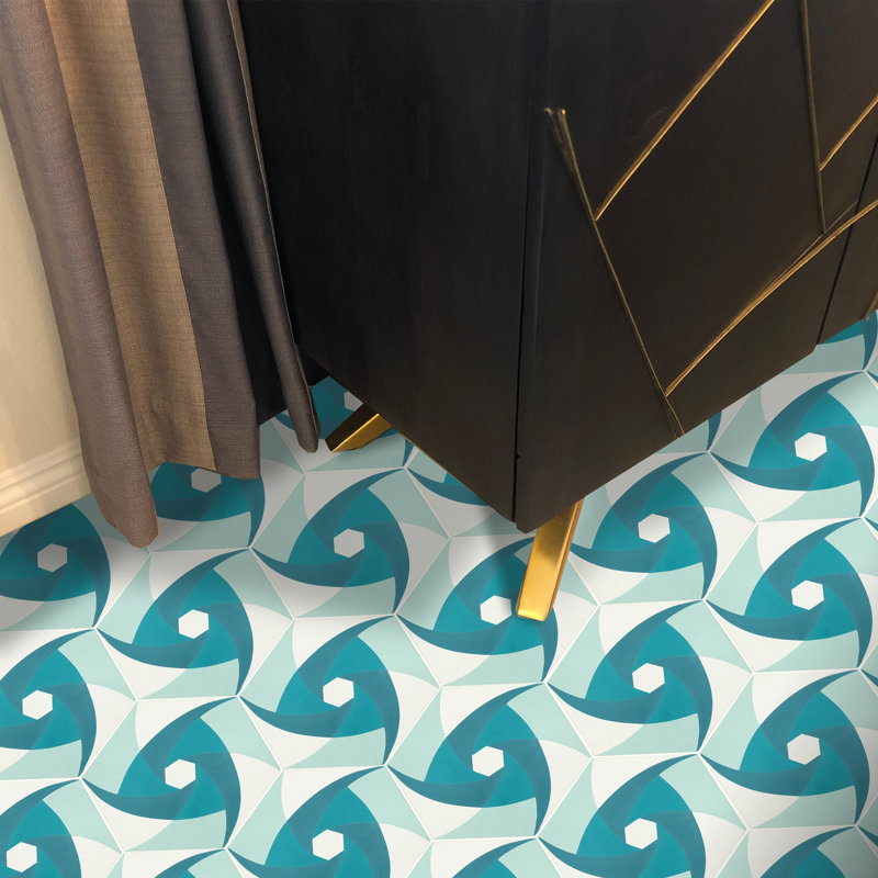 Menara 8" x 9" Cement Patterned Wall & Floor Tile