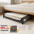 Under Bed Storage Drawers With Wheels And Clear Lids, 2-Pack Rolling Metal Frame Organizer For Shoes, Clothes, Books, Toys In Bedroom, Dorm, Or Kids Room-932663307-932663310