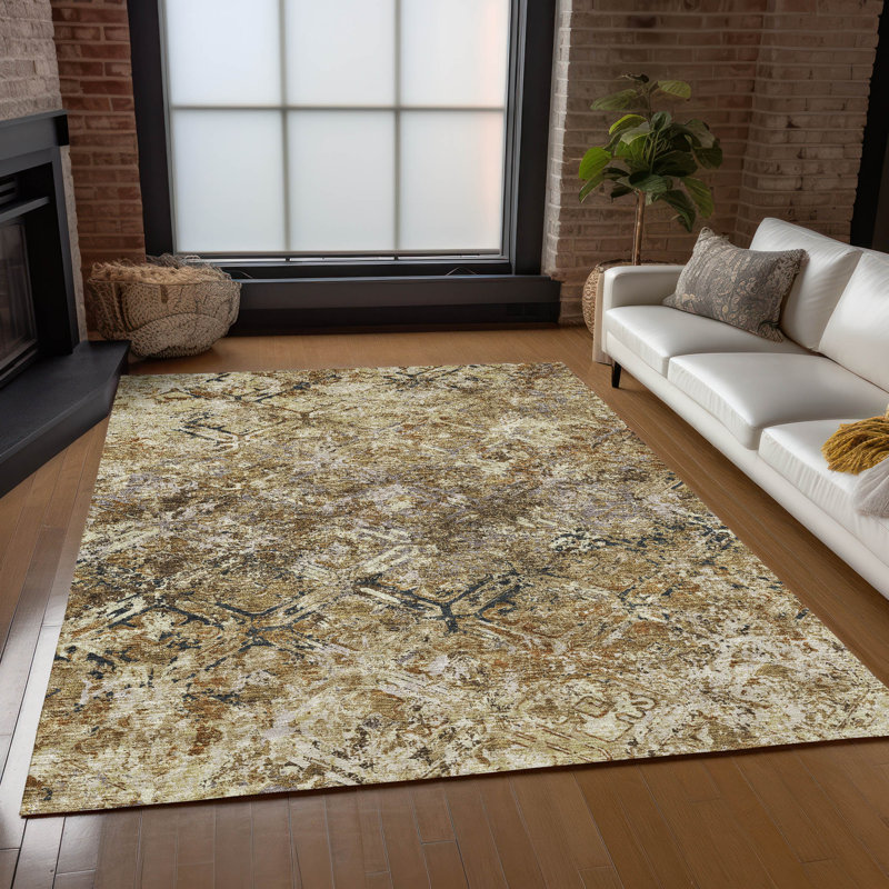  Mahaney Indoor/Outdoor Area Rug with Non-Slip Backing, Rectangle 5' x 7'6"